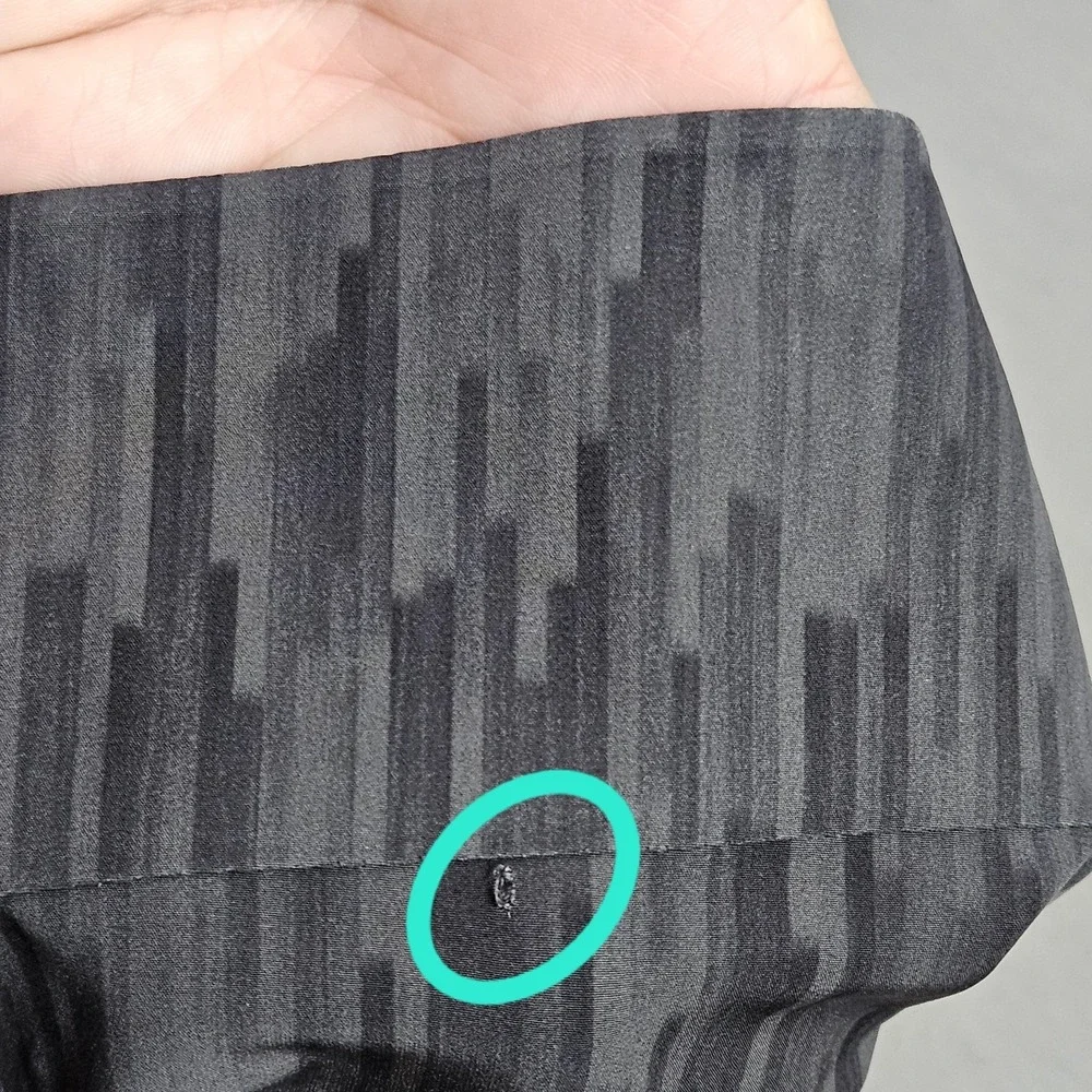 Lululemon Board Shorts Men's 36 Swim Trunks Unlined No Mesh Gray‎ Striped